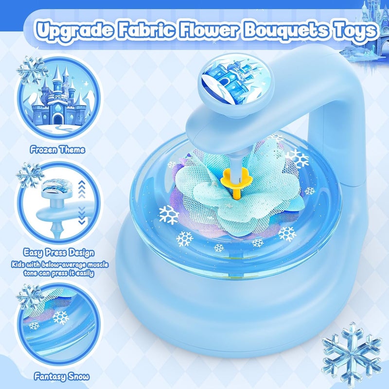 cosone Fabric Flower Bouquets Toys, Arts and Crafts Kits for Kids Age 3-12, Valentines Day Gift, Ideal Gifts for Preschool Girls, Educational Handmade Frozen Toy for Girls Ages 3 4 5 6 7 8 9 - Image 3